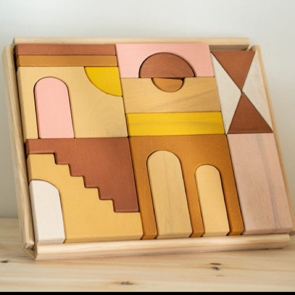 Montessori Wood apartment building blocks - Picture 7 of 12